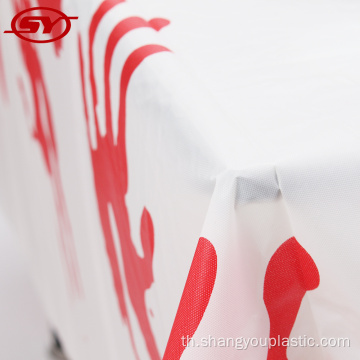 Whood Wandprint Peva Tablecloth สำหรับวันฮาโลวีน